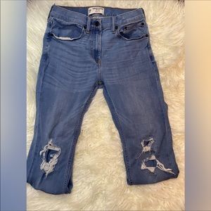 Abercrombie ripped straight jeans